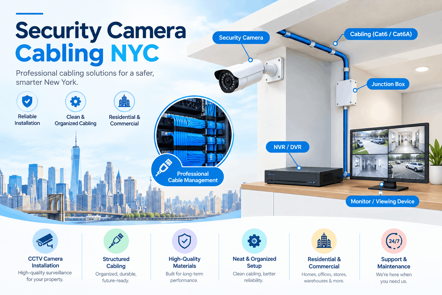 professional low-voltage wiring keeps your CCTV system fast, clean, and failure-free