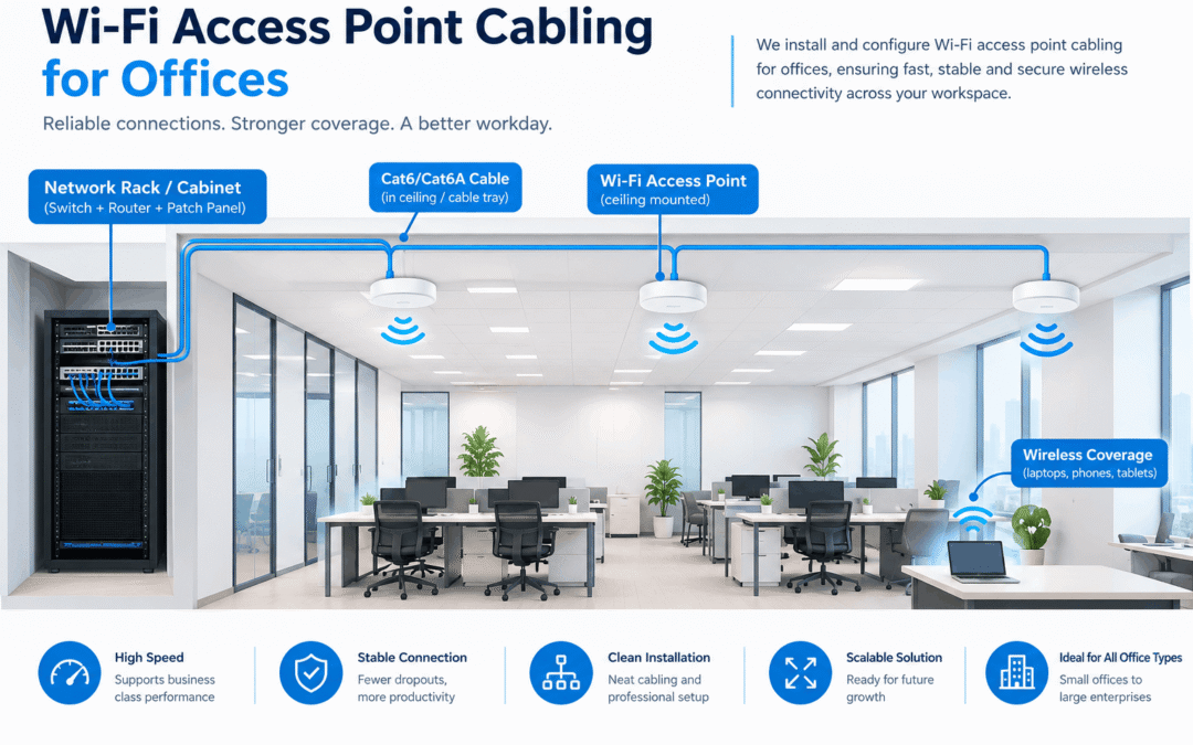 Office Wi-Fi Access Point Cabling in NYC